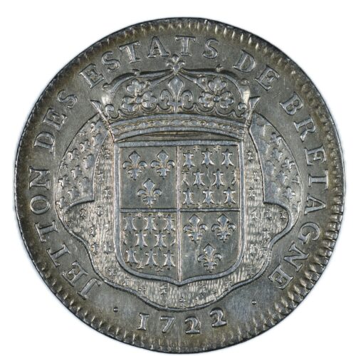 BRETAGNE JETON ARGENT 1722 REVERS 1