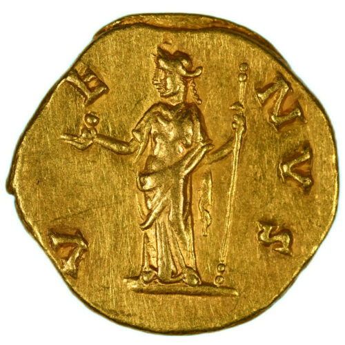 FAUSTINE II AUREUS ROME REVERS OR