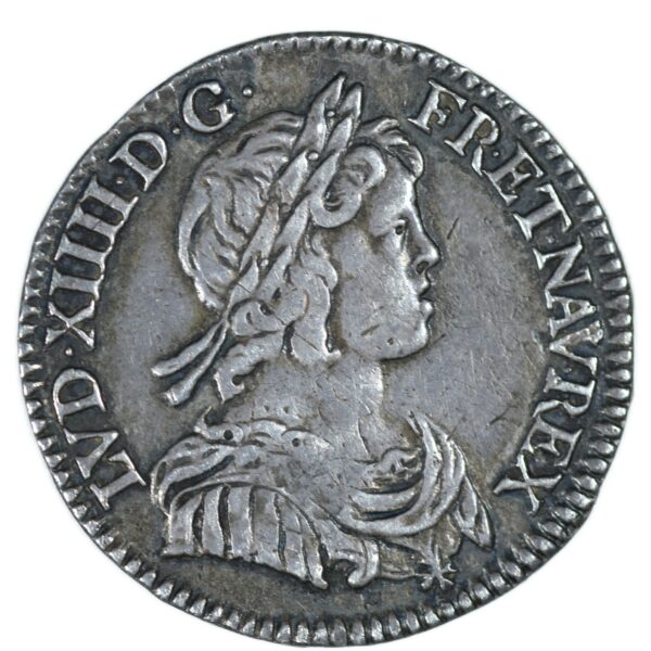 LOUIS XIV DOUZIEME ECU 1643 PARIS AVERS