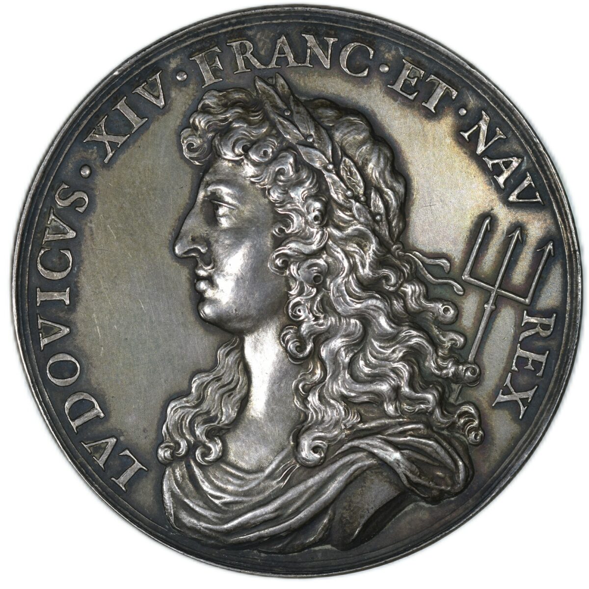 MEDAILLE LOUIS XIV RESTAURATION NAVIGATION AVERS ARGENT