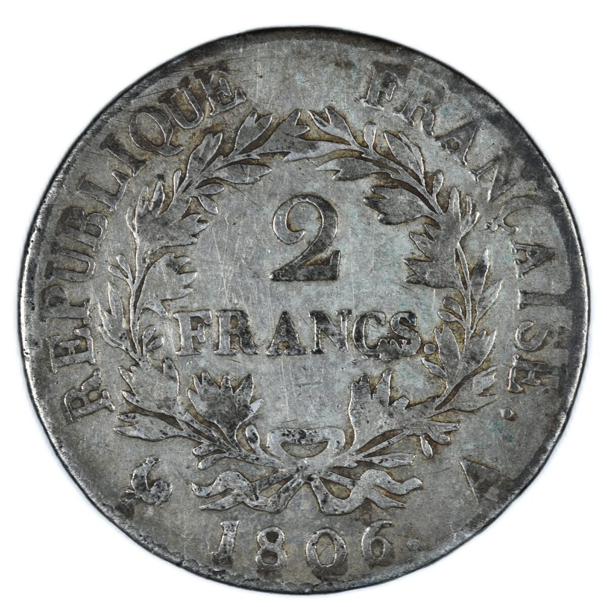 NAPOLEON I 2 FRANCS 1806 PARIS REVERS