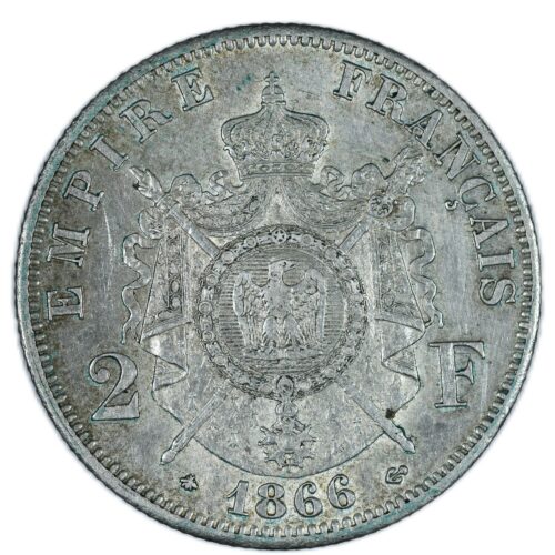 NAPOLEON III 2 FRANCS 1866 PARIS AVERS