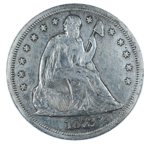 USA SEATED DOLLAR 1872 AVERS